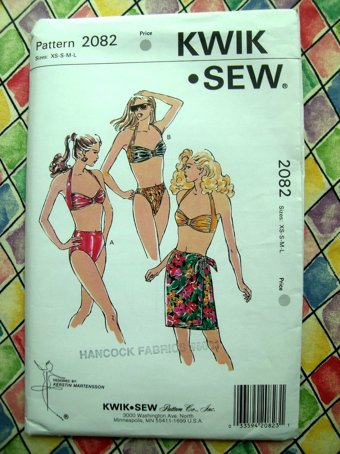 SOLD! Kwik Sew Pattern # 2082 UNCUT Misses Swim Suit / Bikini Cover-Up Size XS Small Medium Large XL