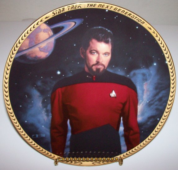 Star Trek Next Generation "Commander Riker" 1993 Hamilton Collection Plate