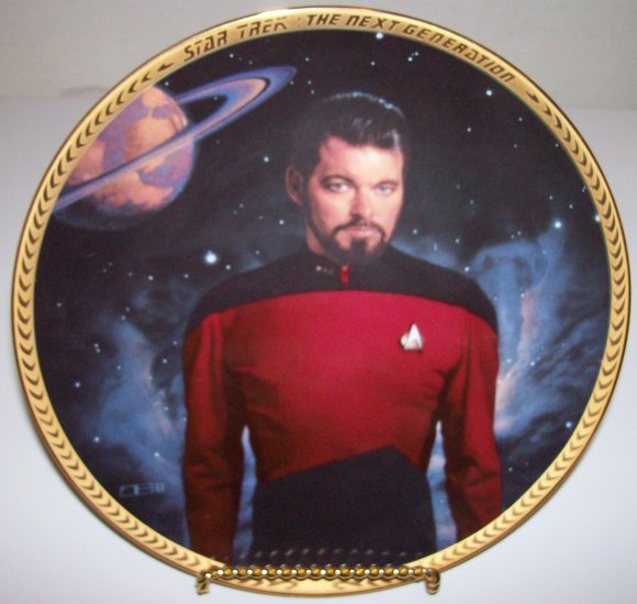 Star Trek Next Generation "Commander Riker" 1993 Hamilton Collection Plate
