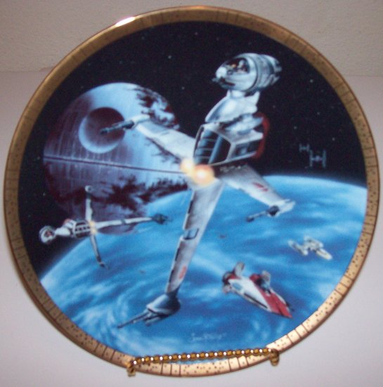 Star Wars Space Vehicles "B-Wing Fighter" 1995 Hamilton Collection Plate