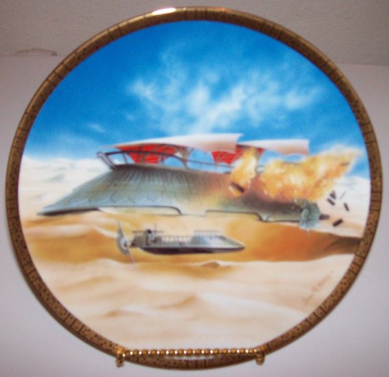 Star Wars Space Vehicles "Jabba's Sail Barge" 1997 Hamilton Collection Plate