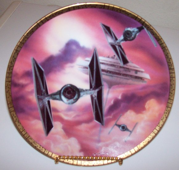 Star Wars Space Vehicles "Tie Fighters" 1995 Hamilton Collection Plate