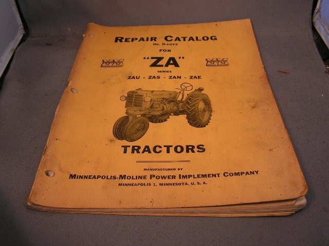 Minneapolis-Moline ZA Repair Catalog