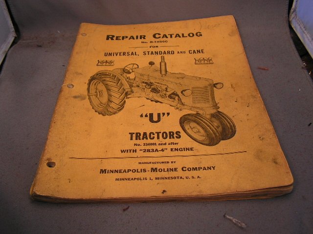 Minneapolis-Moline U Repair Catalog