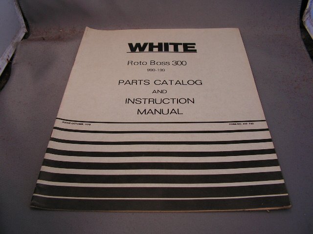 White Roto Boss 300 Parts Catalog and Instruction Manual.