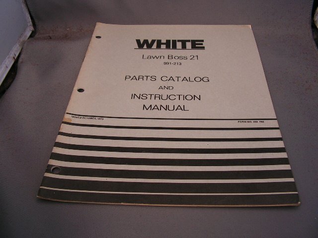 White Lawn Boss 21 Parts Catalog and Instruction Manual.