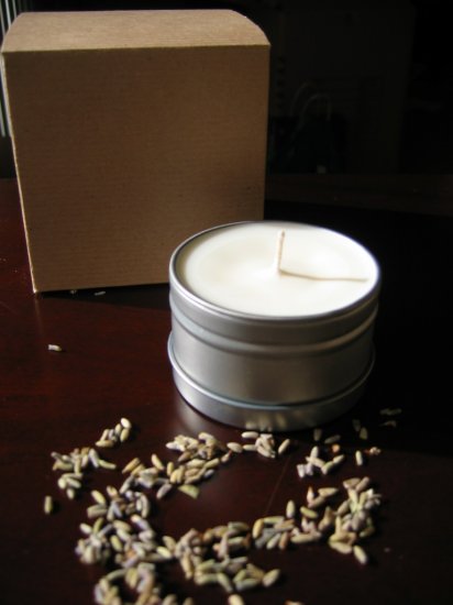 Soy Wax Candle 6 oz. Tin - Lemon Eucalyptus Essential Oils