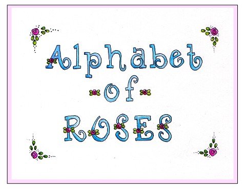 Alphabet of Roses Rubber Stamp Set