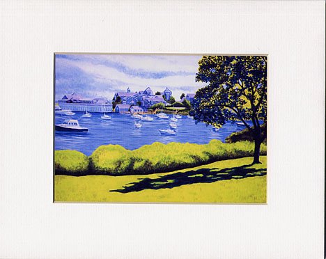 CAPE COD, Harwichport Seascape, Matted Print, Renee Rutana