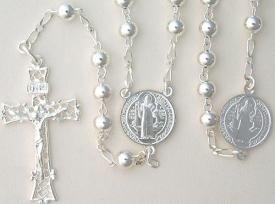 Sterling Silver St. Benedict Rosary