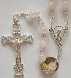 Sterling silver with rose quartz beads