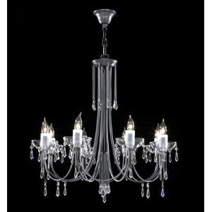 Crystal Italia Eight Light Chandelier - James R. Moder