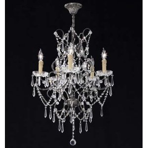 Isabella Collection - 5 Lite Crystal Chandelier by James Moder Lighting