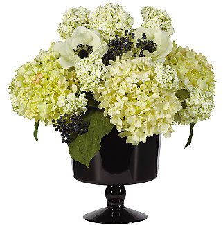 Hydrangea w/Black Vase