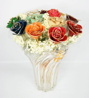 Super Special Dozen 11" Multi-Color Rose Bouquet