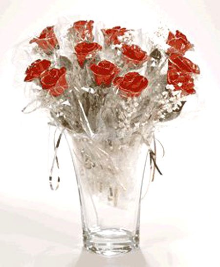 20 Red/Platinum Roses