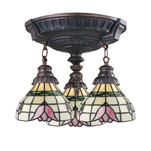 MIX-N-MATCH 3 LIGHT SEMI-FLUSH BY LANDMARK LIGHTING