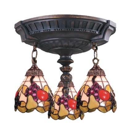 Mix-n-match 3-light Semi-flush In Aged Walnut