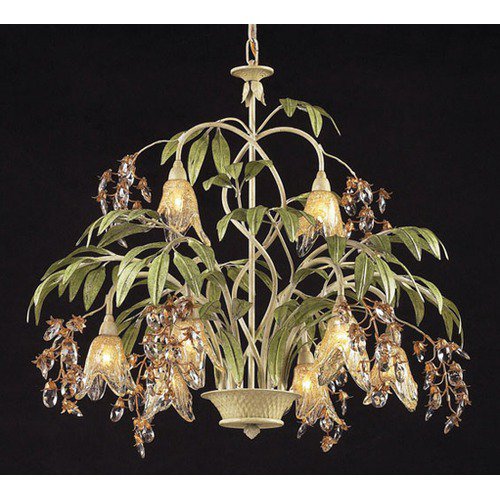 Elk Lighting Huarco Eight Light Chandelier in Seashell