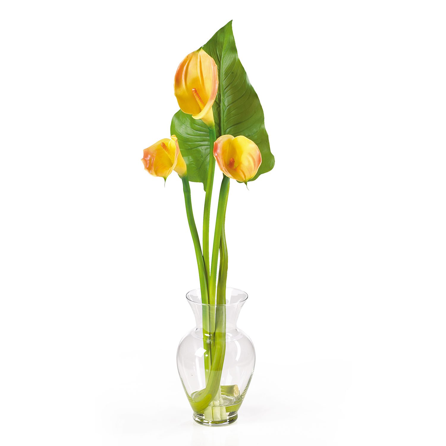 Calla Lily Liquid Illusion w/Leaf Silk Arrangment