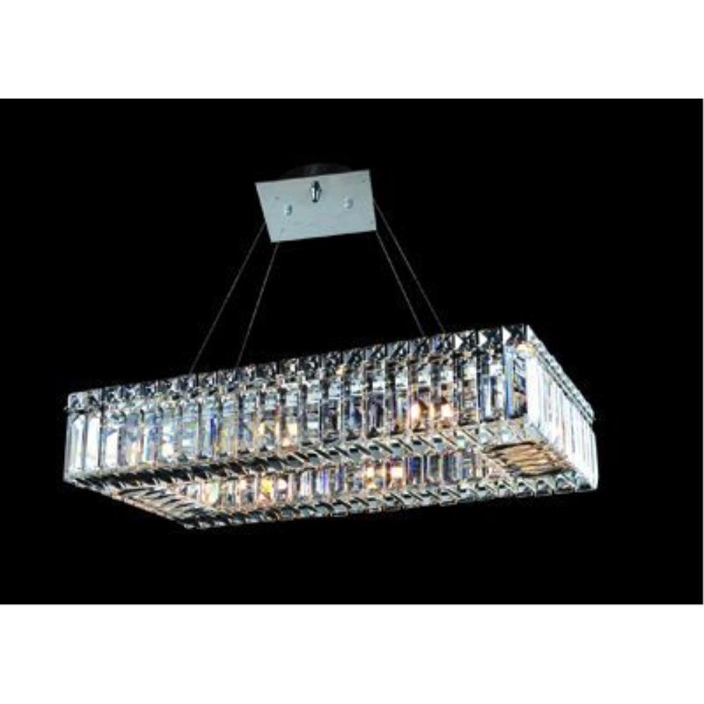 Allegri Lighting - 11707 - Quantum Baguette - Eight Light Rectangle Pendant