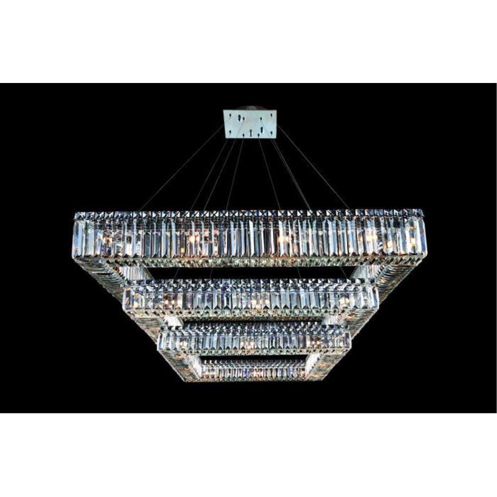 Allegri Lighting - 11780 - Quantum Quadro - Thirty-Six Light 3-Tier Square Pendant