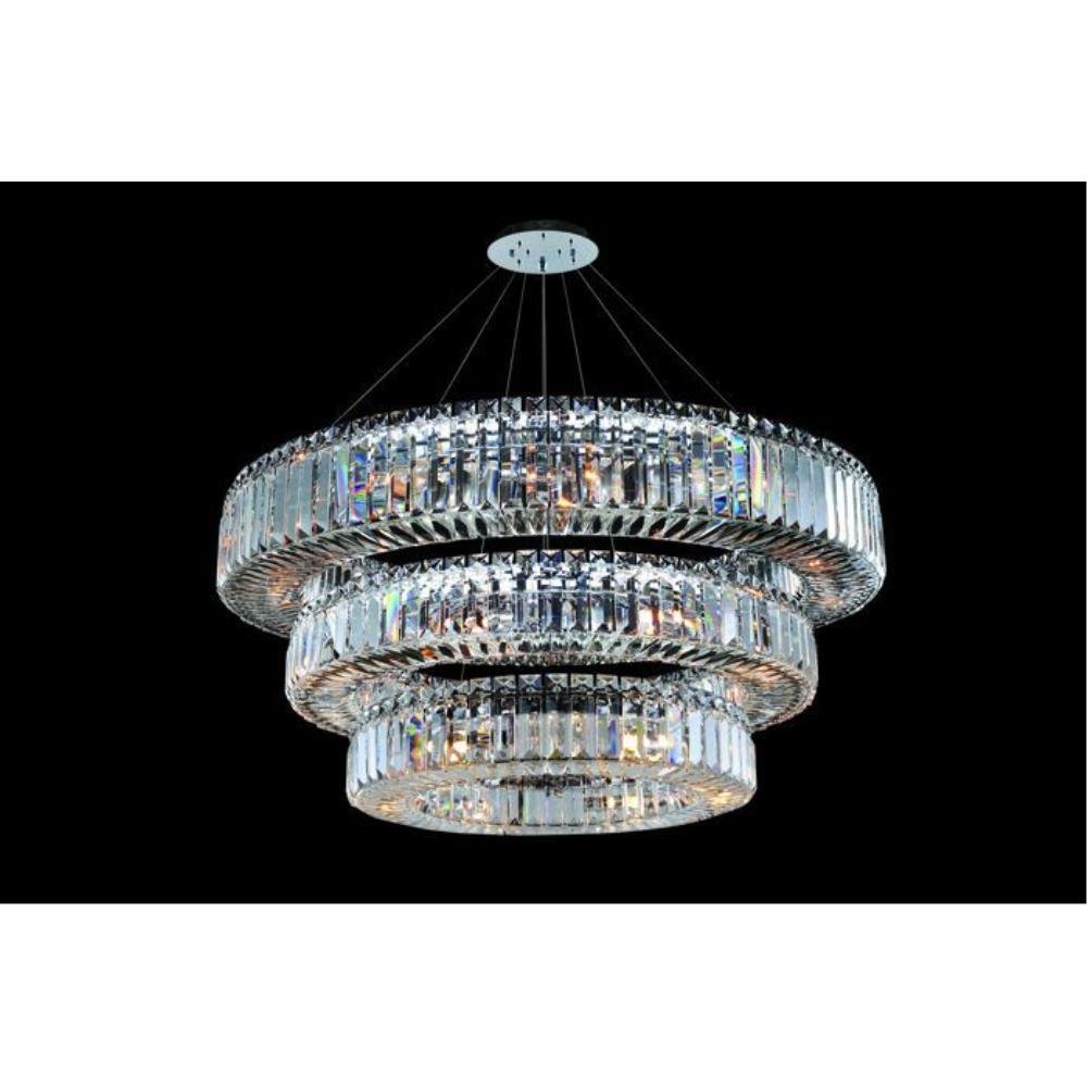 Allegri Lighting - 11770 - Quantum Rondelle - Thirty-Nine Light 3-Tier Round Pendant