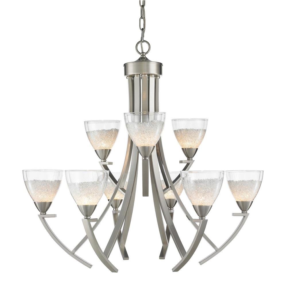Golden Lighting - 7509-9 PW - Asteria - Nine Light Chandelier