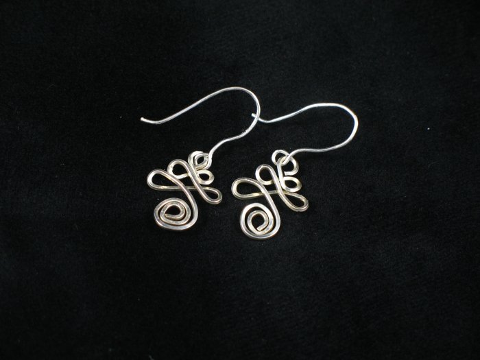 sterling silver lucky dangle earrings