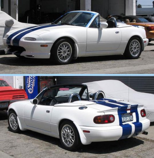 Mazda Miata 8 Inch Racing Rally Stripes