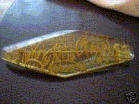 Reverse Carved Applejuice Bakelite Pin