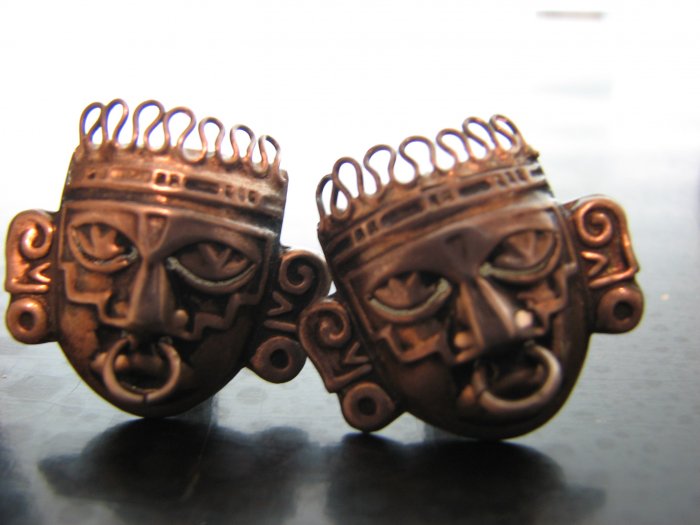 Pair of Sterling Taxco Mexican Silver Cuff Links