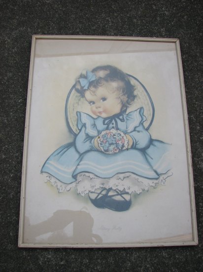 Vintage Art Giclee Print-Adorable Brunette Child