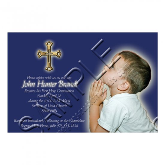 Custom Photo Invitation - First Holy Communion / Religious