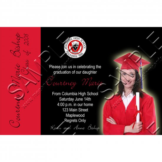4x6" Photo Graduation Announcement Invitation