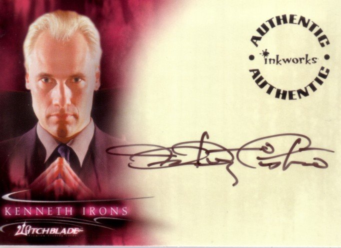 Witchblade TV Show A4 Anthony Cistaro - Kenneth Irons auto card