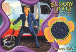 Scooby Doo 2 Monsters Unleashed PW3 Freddie Prinze Jr - Fred Jeans Pieceworks insert card
