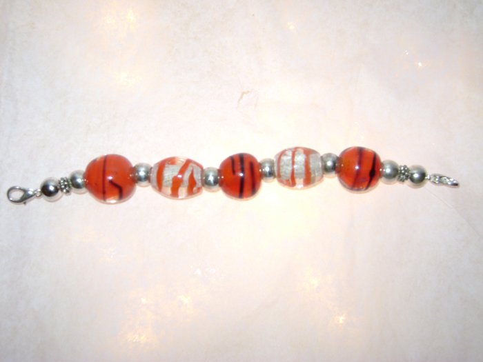 Red & White Swirl Medical I.D. Alert Replacement Bracelet