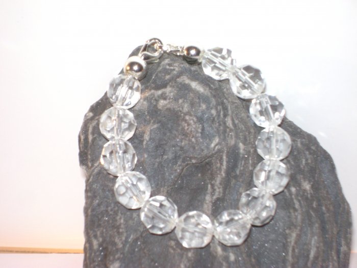 Clear Facetted Glass Medical I.D. Alert Replacement Bracelet