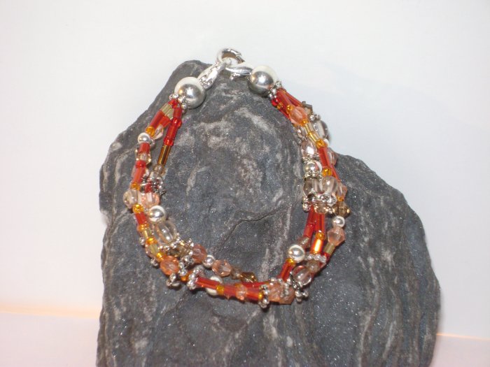 Coral Triple StrandMedical I.D. Alert Replacement Bracelet