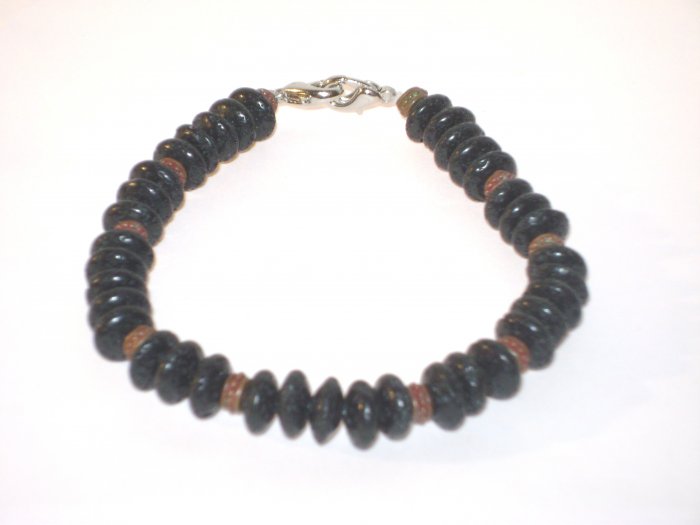 Black Lava Rock Medical I.D. Alert Replacement Bracelet