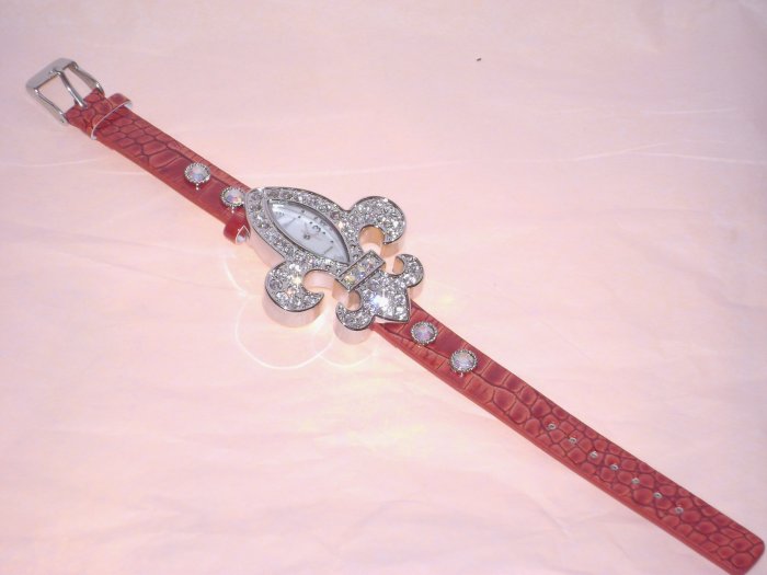 Red Fleur de lis Watch