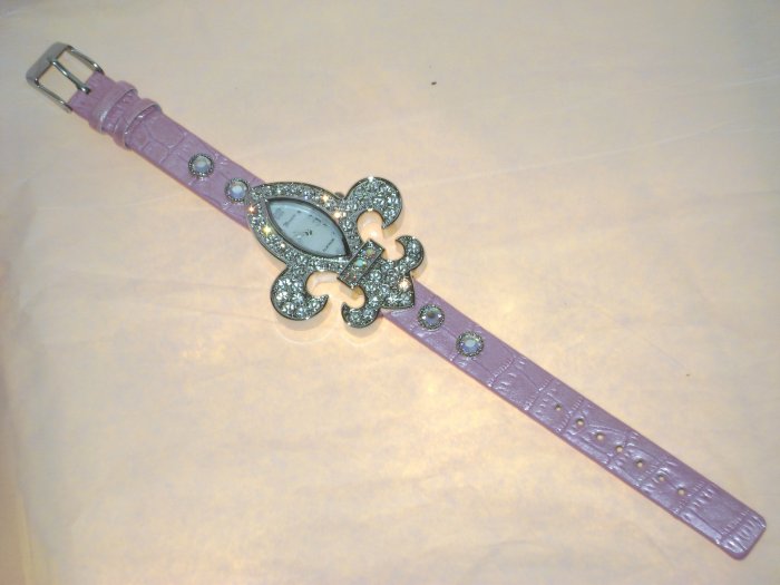 Fleur de lis Watch Pink