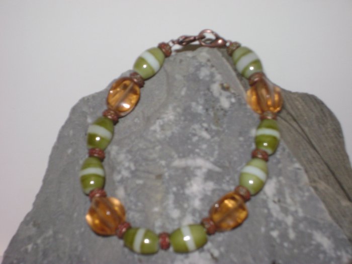 Amber, Olive, & Copper Medical Alert I.D. Replacement Bracelet