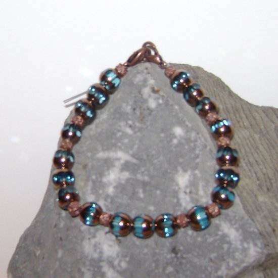 Teal & Copper Medical Alert I.D. Replacement Bracelet