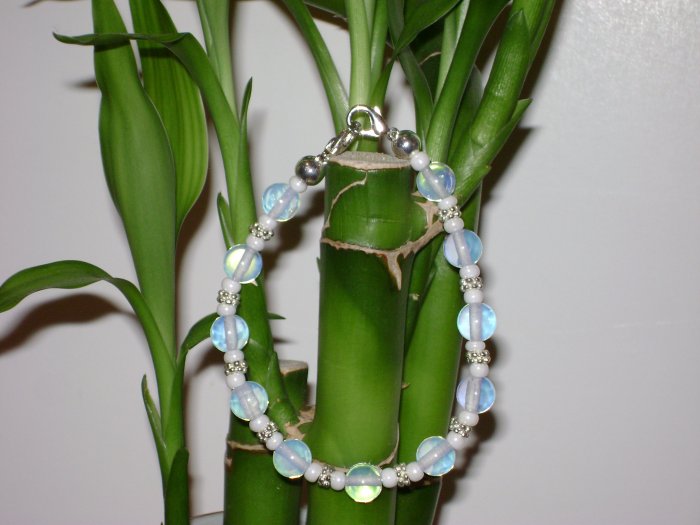 Moonstone & Silver Medical Alert Replacement Bracelet