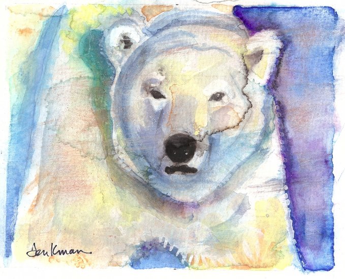 "Polar Bear" Watercolor Painting Print