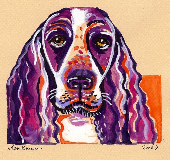 "English Springer Spaniel" Watercolor Painting Print