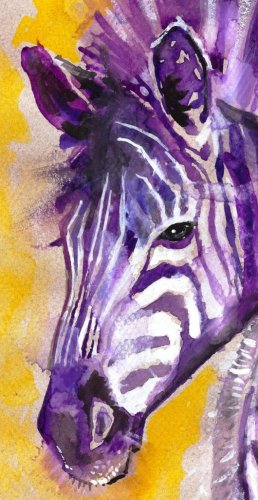 "Zebra" Watercolor Painting Print