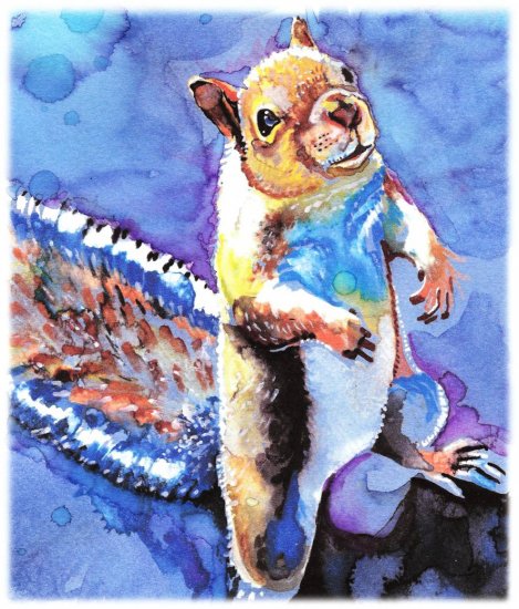 "Squirrel" Watercolor Painting Print